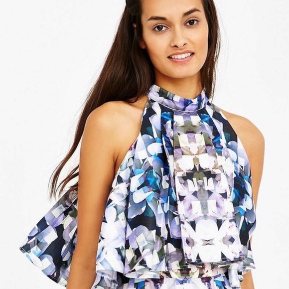 Urban Outfitters x C/meo Collective Geometric Floral Pattern Set Crop Top Skort - Picture 6 of 9
